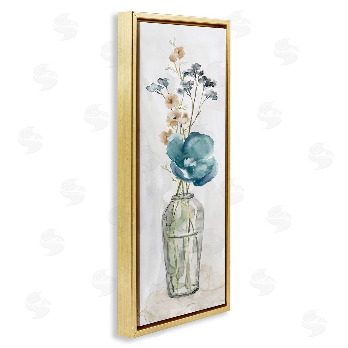 Carol Robinson Delicate Watercolor Ikebana Flower Blossoms Arrangement 