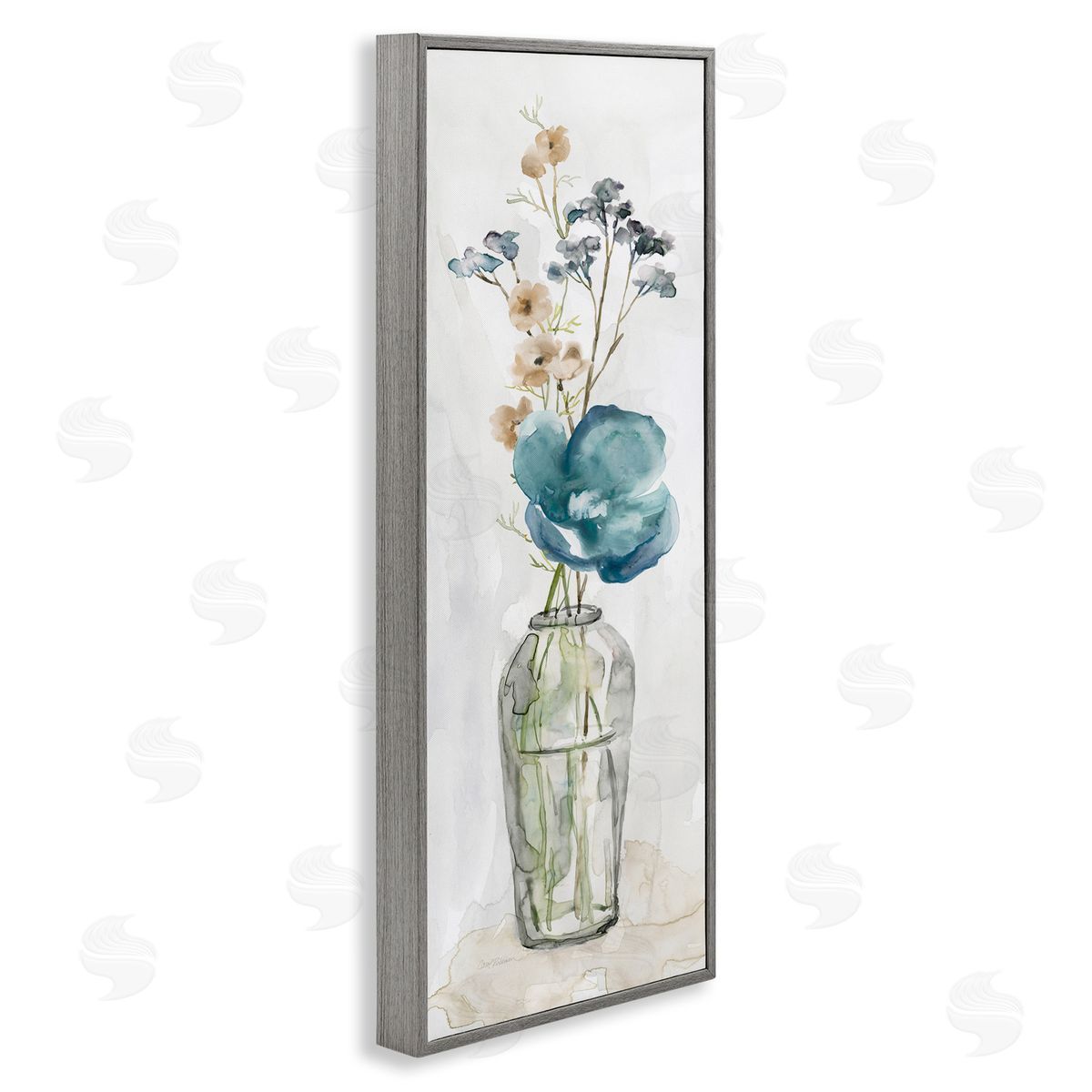 Carol Robinson Delicate Watercolor Ikebana Flower Blossoms Arrangement 