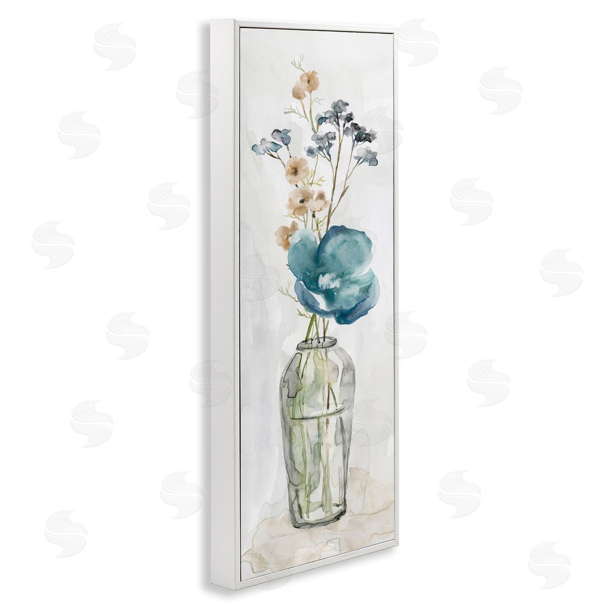 Carol Robinson Delicate Watercolor Ikebana Flower Blossoms Arrangement 