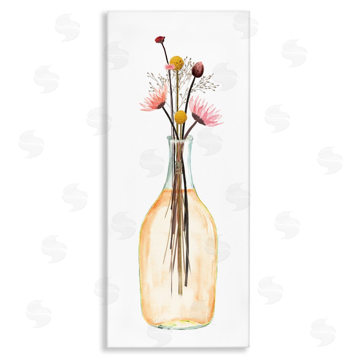 Susan Jill Minimal Flower Bouquet Arrangement Glass Jar Illustration 