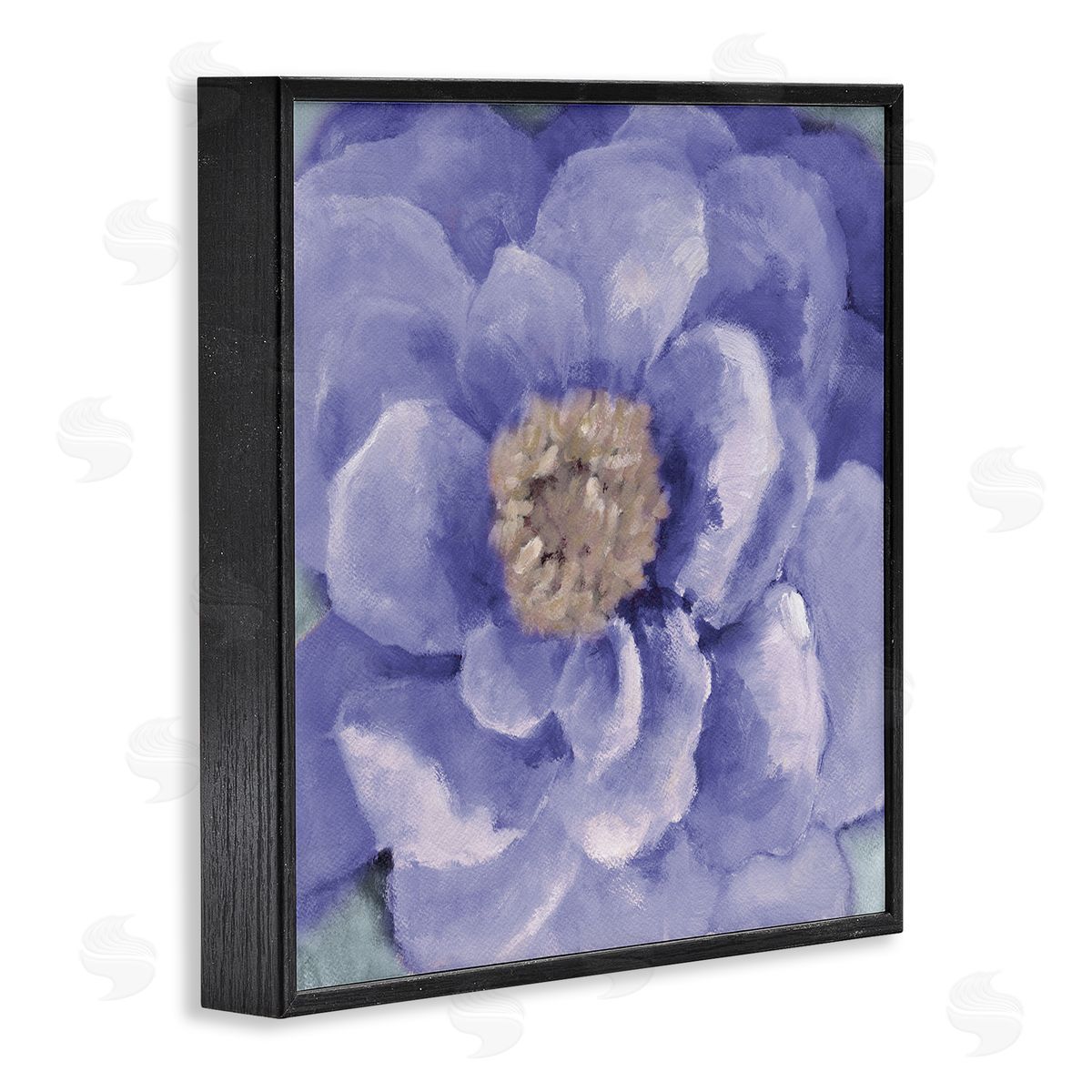 Lanie Loreth Closeup Purple Anemone Flower Blossom Illustration  Black Framed Glicee Wall Art Print