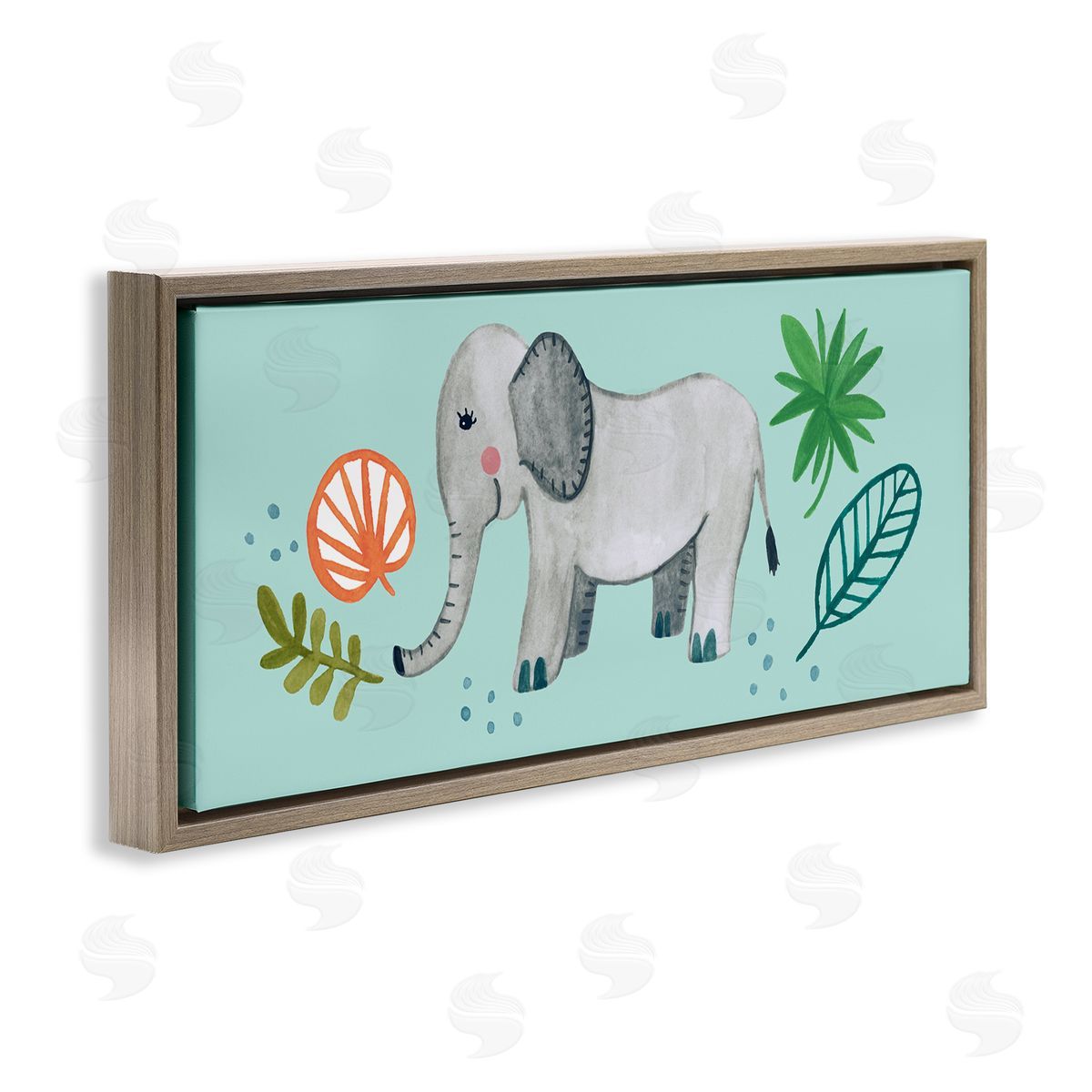 Heather Strianese Cute Whimsical Elephant Plant Botanical Illustration 