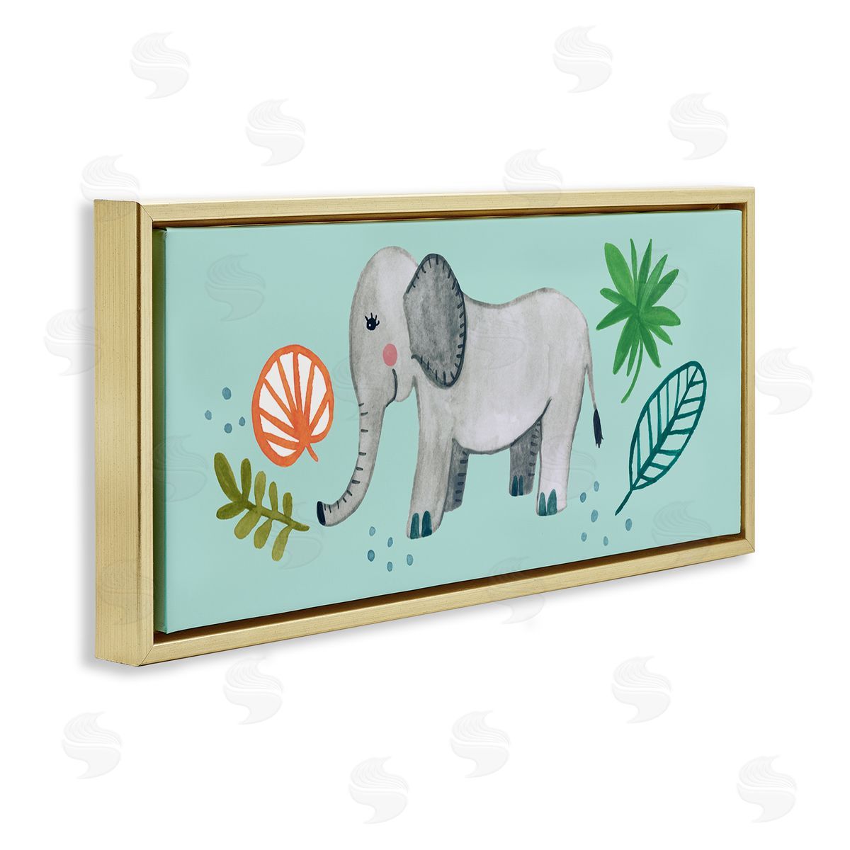 Heather Strianese Cute Whimsical Elephant Plant Botanical Illustration 