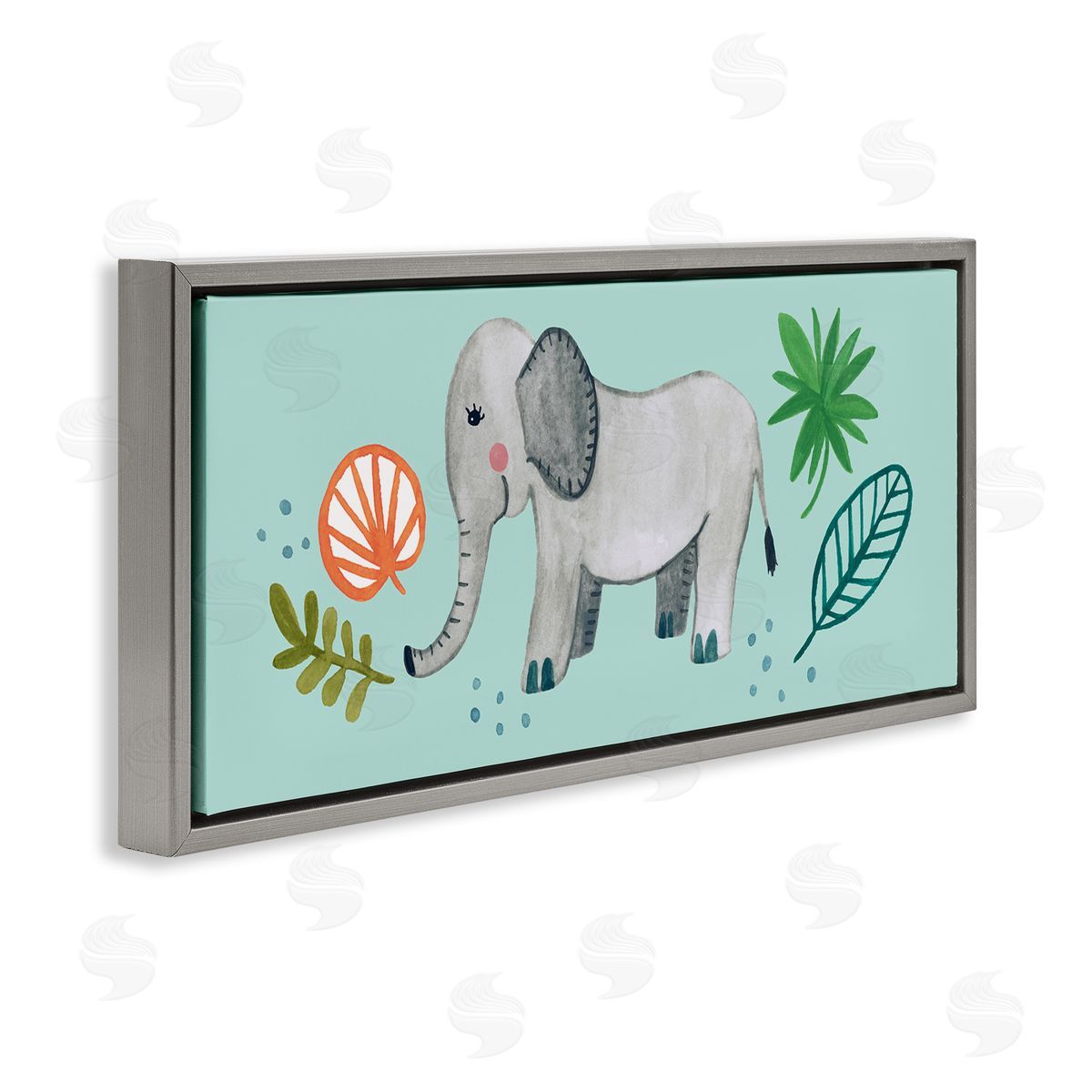 Heather Strianese Cute Whimsical Elephant Plant Botanical Illustration 