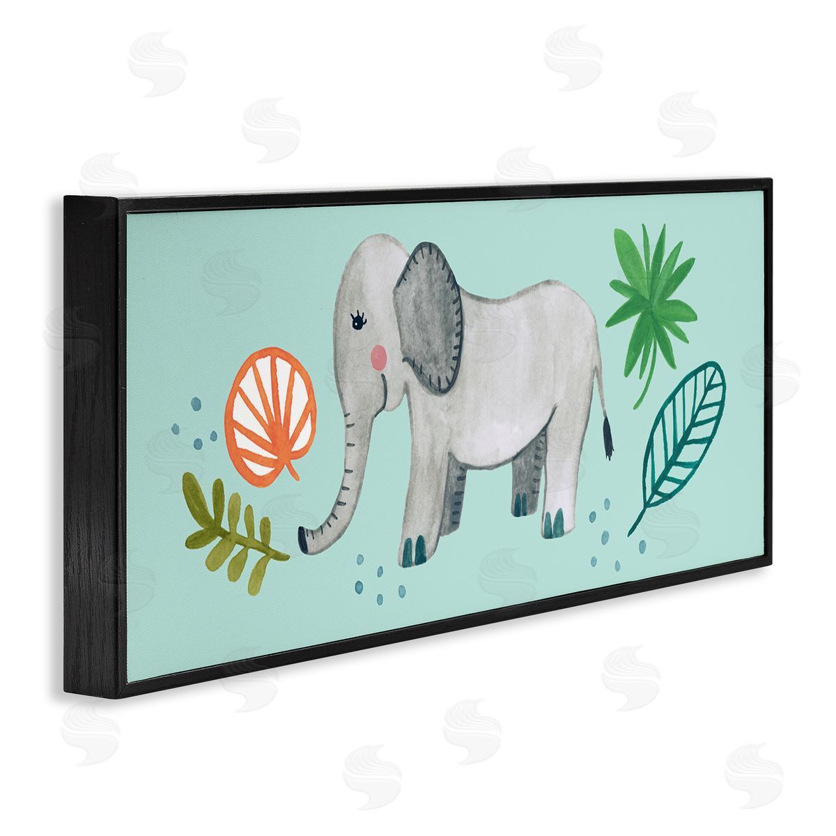 Heather Strianese Cute Whimsical Elephant Plant Botanical Illustration 