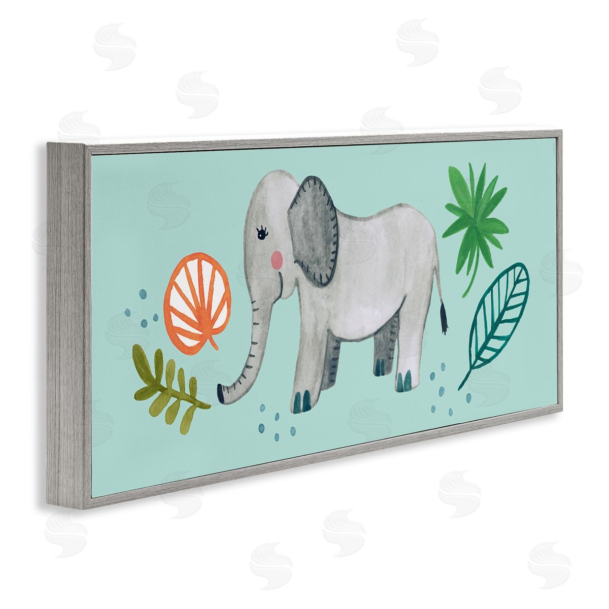 Heather Strianese Cute Whimsical Elephant Plant Botanical Illustration 
