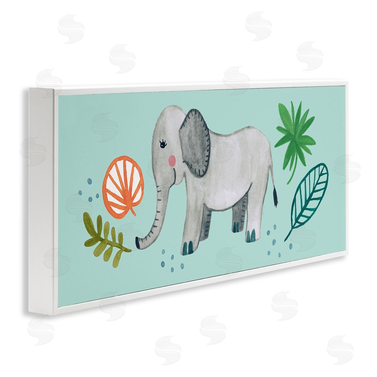 Heather Strianese Cute Whimsical Elephant Plant Botanical Illustration 