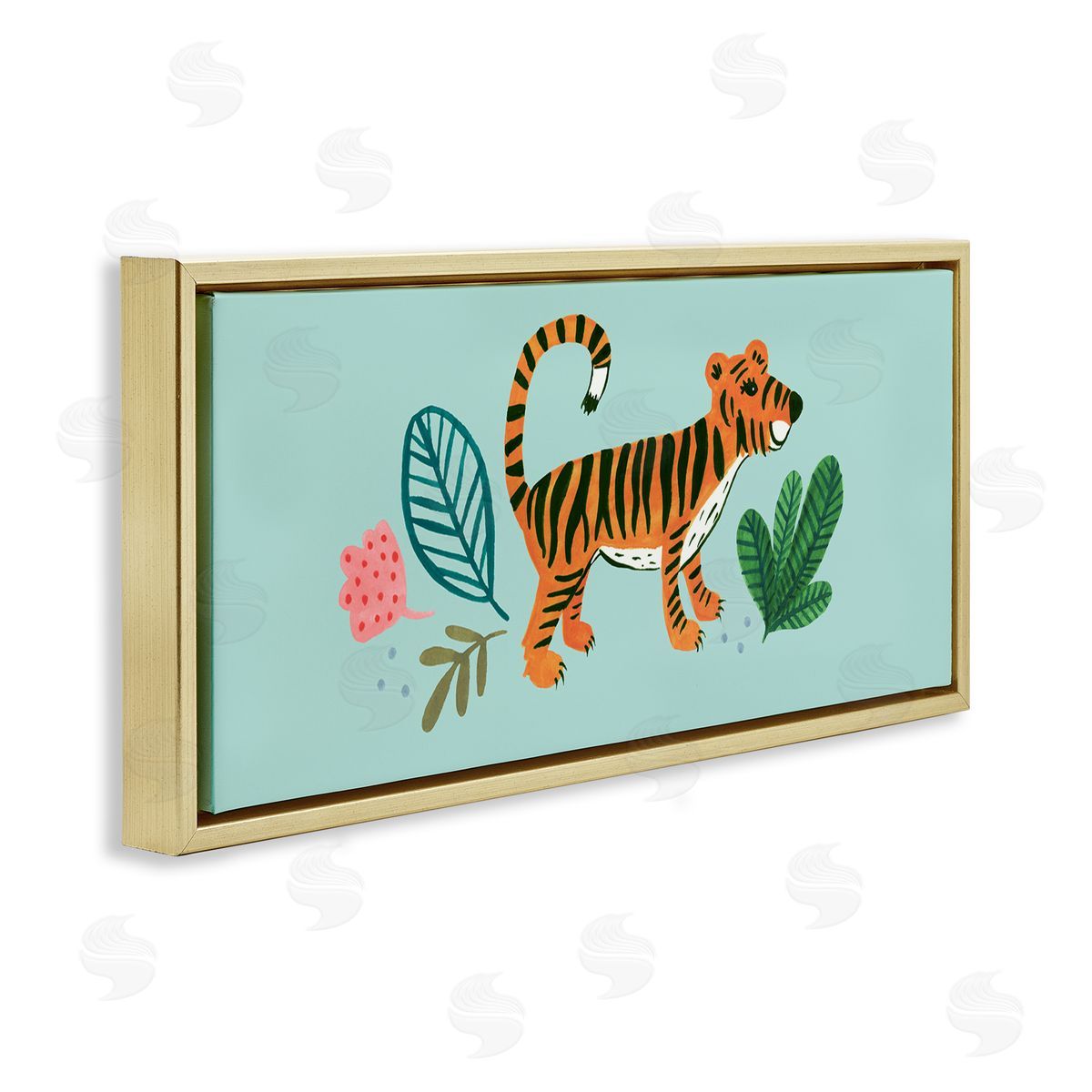 Heather Strianese Adorable Orange Tiger Leaves Plants Illustration Design 