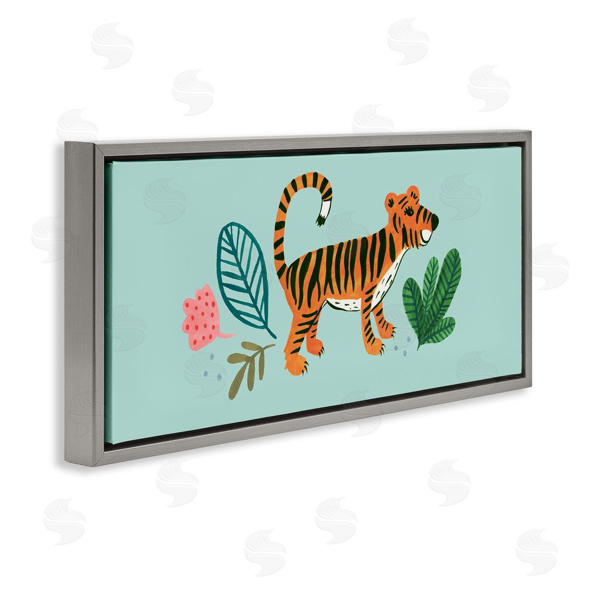 Heather Strianese Adorable Orange Tiger Leaves Plants Illustration Design 