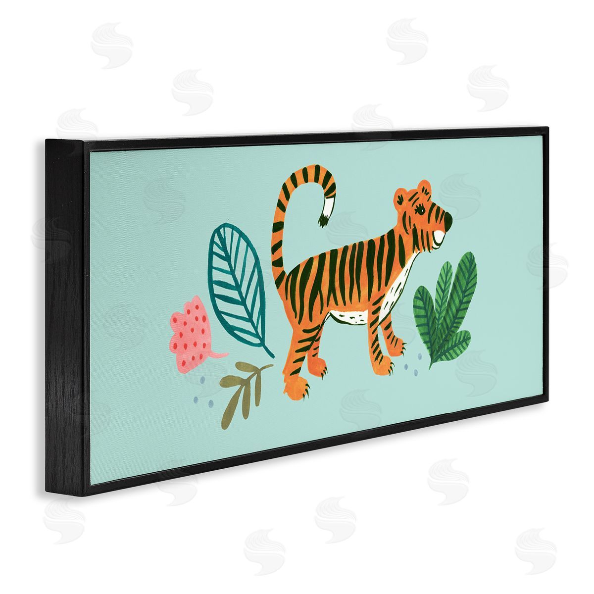 Heather Strianese Adorable Orange Tiger Leaves Plants Illustration Design 