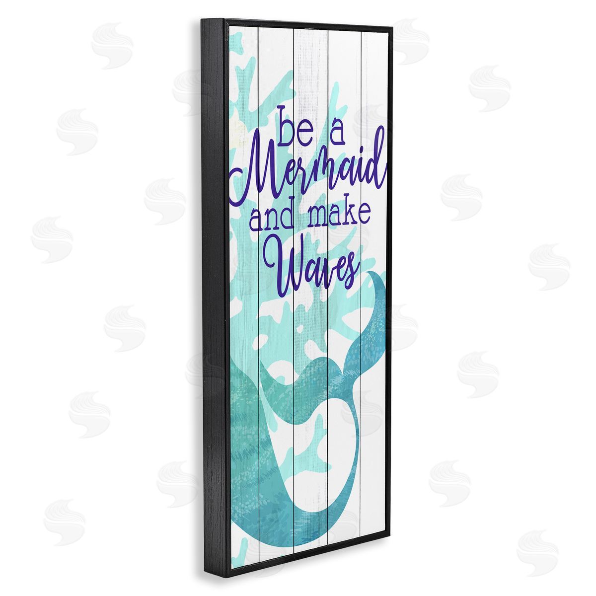 Kim Allen Make Waves Mermaid Saying Calligraphy Turquoise Tail