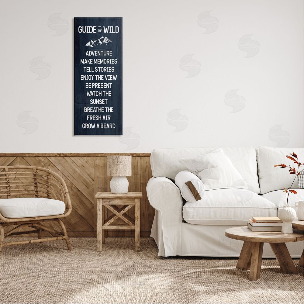 Stupell Studio Humorous Guide To Wild Adventure Mountain Rules Sign 