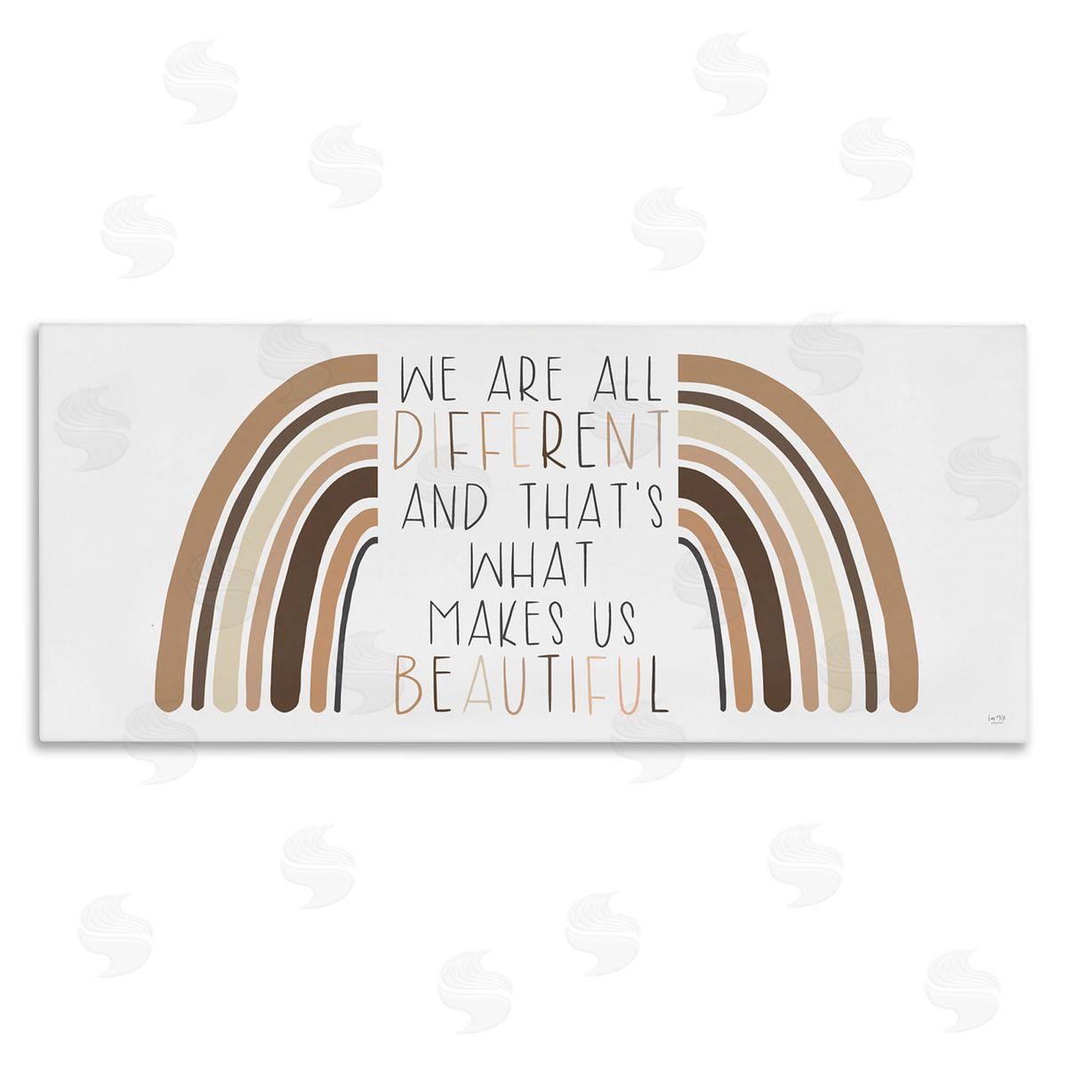 Lux + Me Designs Diffe_siderent Is Beautiful Motivational Quote Neutral Tone Rainbow