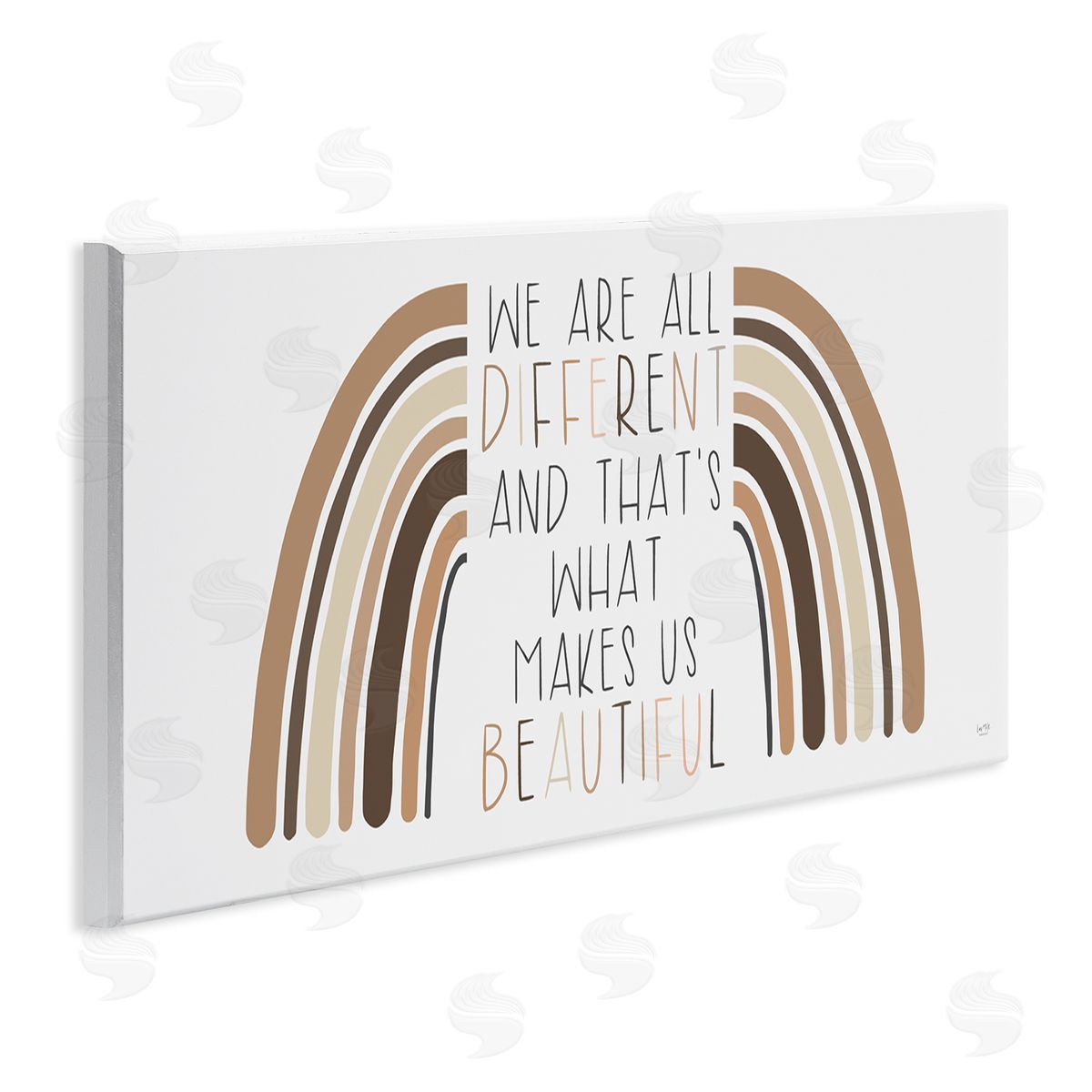 Lux + Me Designs Diffe_siderent Is Beautiful Motivational Quote Neutral Tone Rainbow