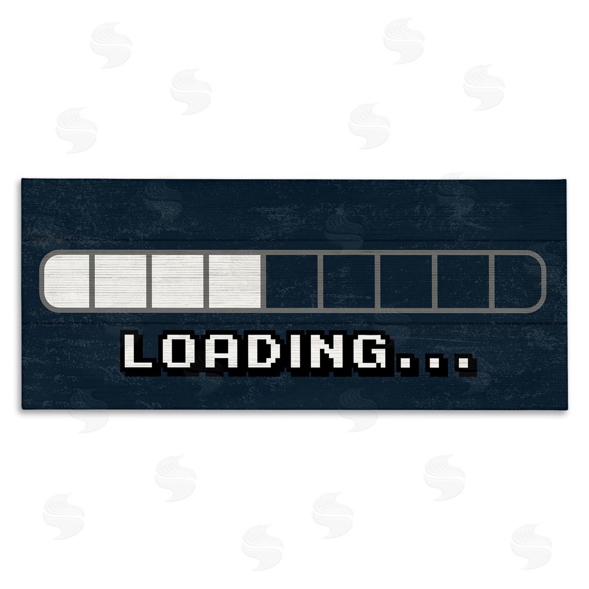 Stupell Studio Video Game Loading Symbol Vintage Pixel Text 
