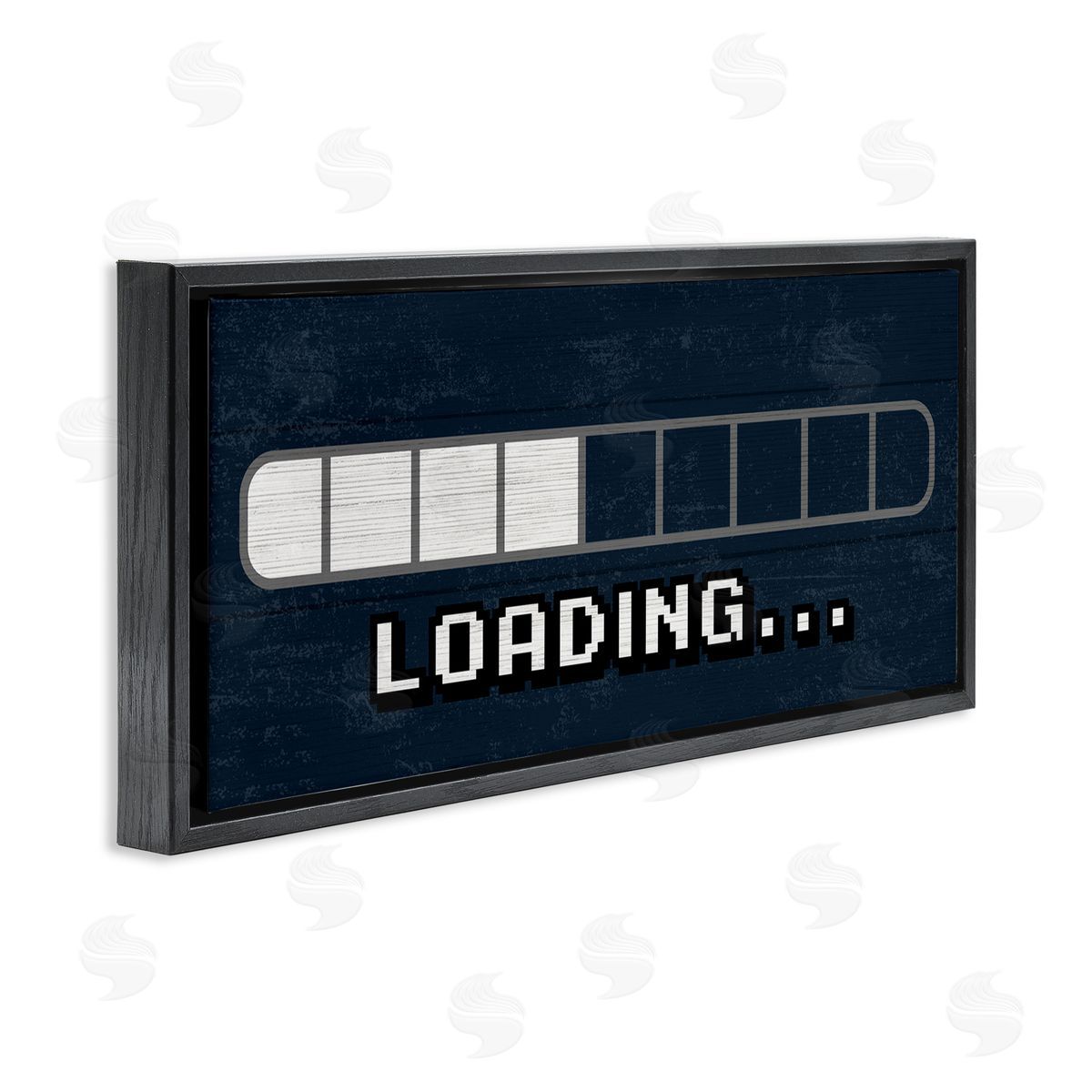 Stupell Studio Video Game Loading Symbol Vintage Pixel Text 