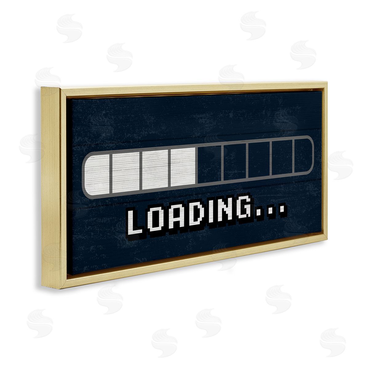 Stupell Studio Video Game Loading Symbol Vintage Pixel Text 