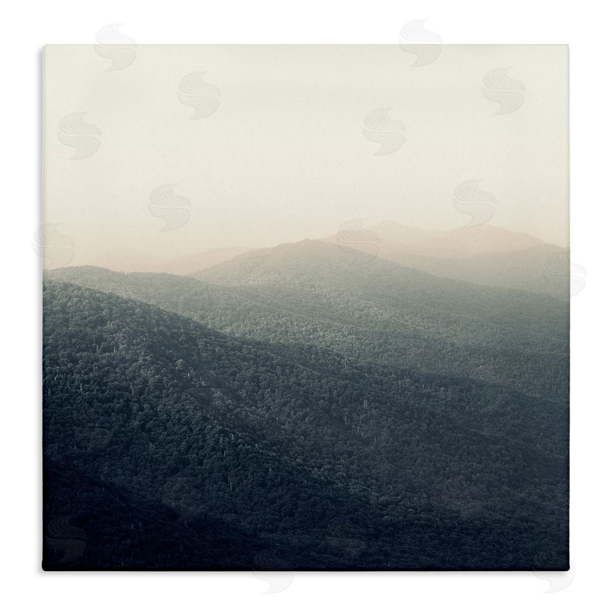 Nicholas Bell Lush Summertime Mountains Misty Grassland Photography  Stretched Canvas Wall Art Print
