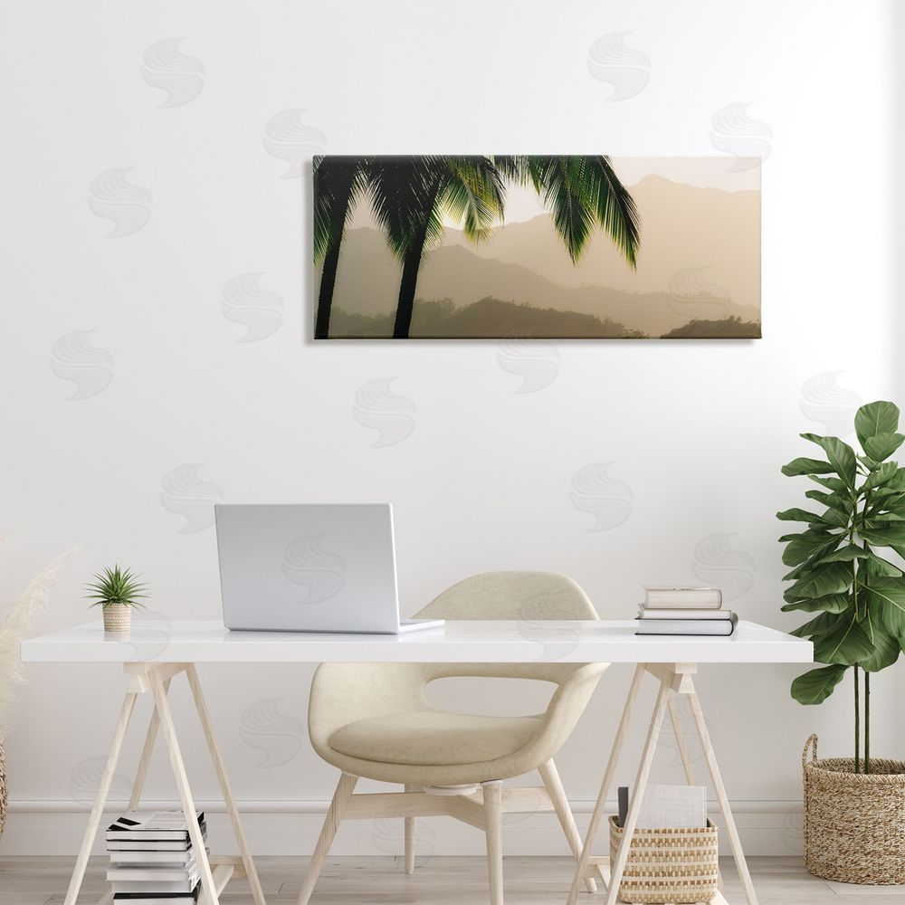 Dennis fr_sideates Tropical Palm Tree Overlooking Sunlit Mountain Valley 