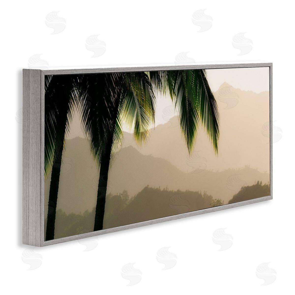 Dennis fr_sideates Tropical Palm Tree Overlooking Sunlit Mountain Valley 