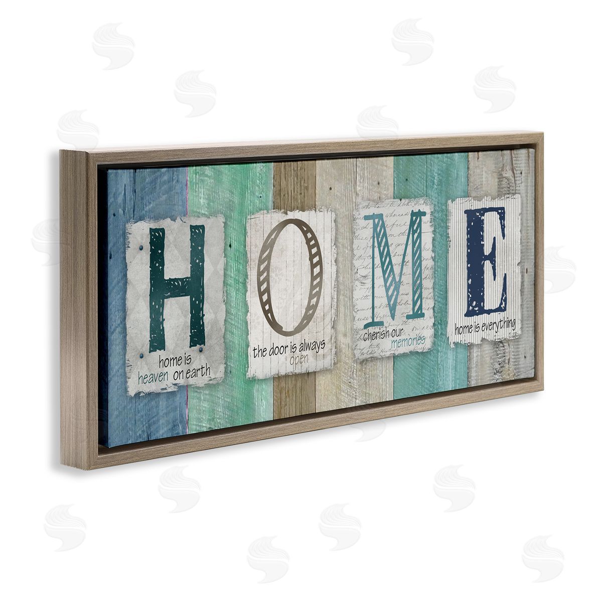 Carol Robinson Rustic Home Typography Sign Blue Birch Pattern
