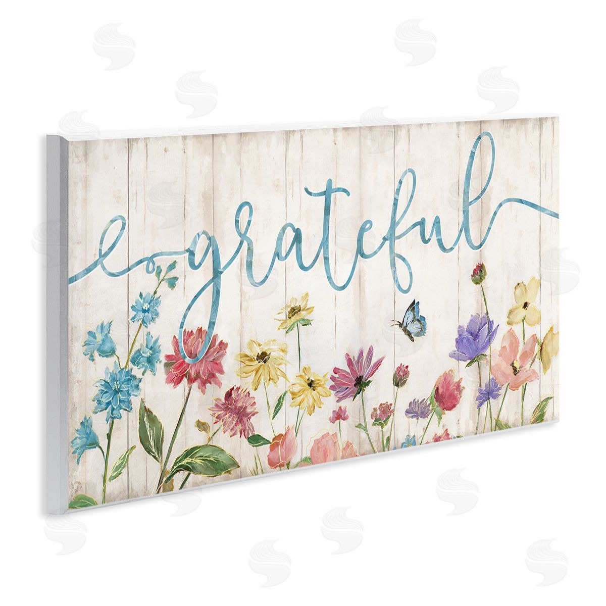 Nan Grateful Sentiment Spring Wildflower Garden Blue Butterfly