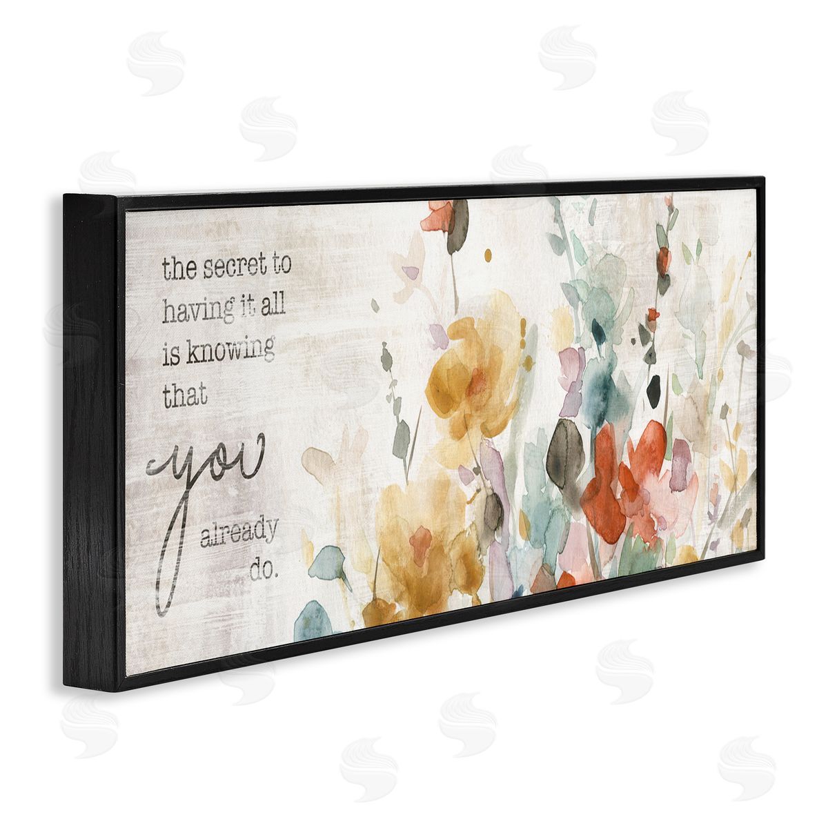 Knowing You Have It Motivational Black Frame Print Wall Art, Home Decor by Carol Robinson