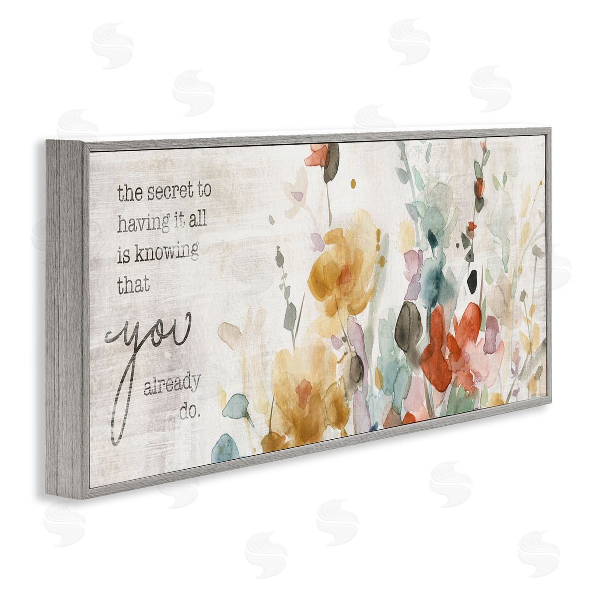 Knowing You Have It Motivational Grey Frame Print Wall Art, Home Decor by Carol Robinson