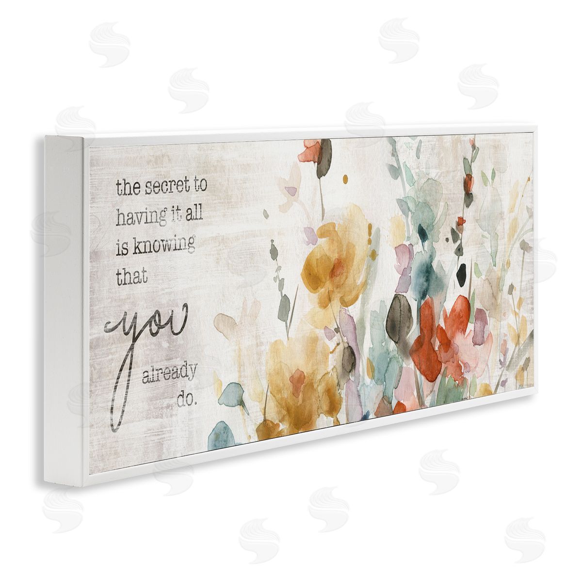 Knowing You Have It Motivational White Frame Print Wall Art, Home Decor by Carol Robinson
