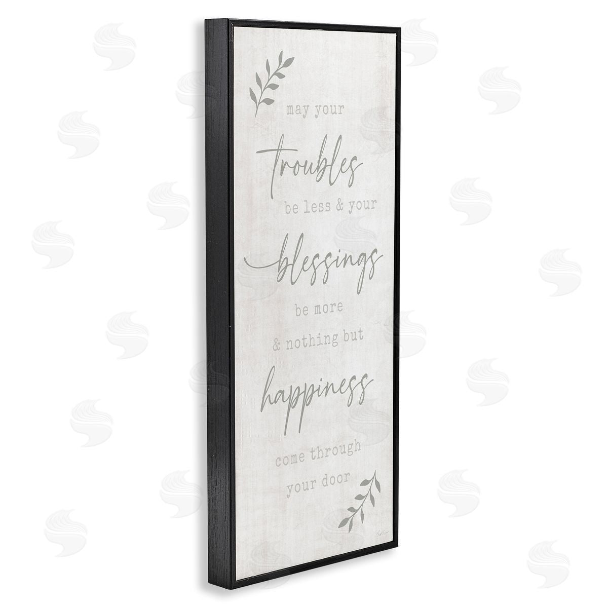 Natalie Carpentieri Troubles Less Blessings More Motivational Phrase Plant Leaves