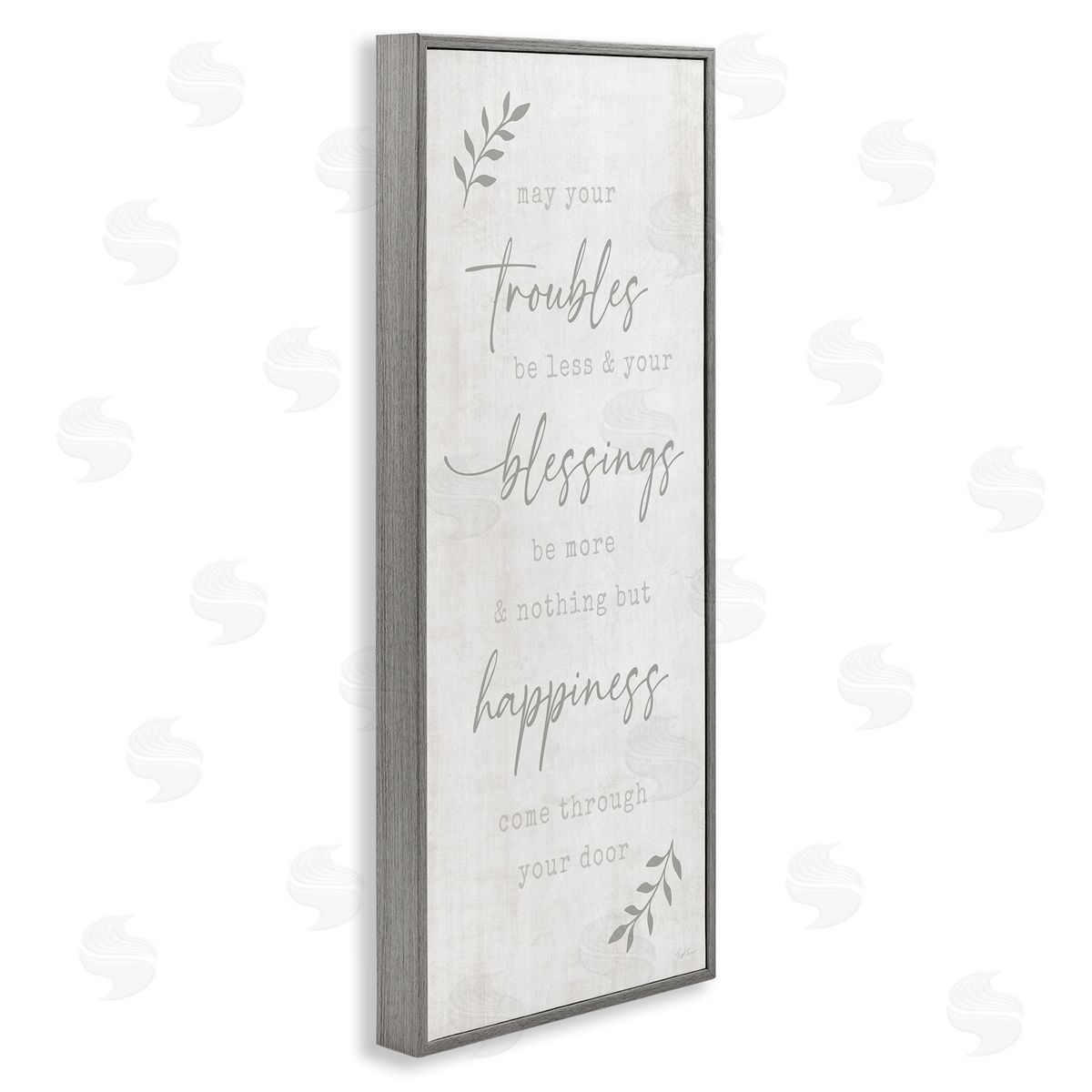 Natalie Carpentieri Troubles Less Blessings More Motivational Phrase Plant Leaves