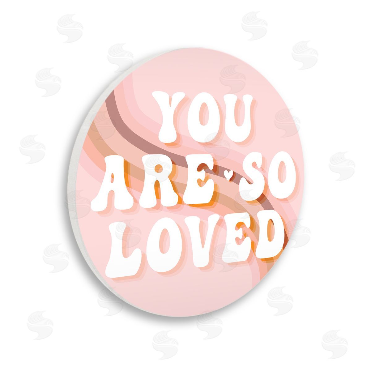 Stupell Studio You Are So Loved Phrase Retro Curved Rainbow Wooden Wall Plaque Art Print