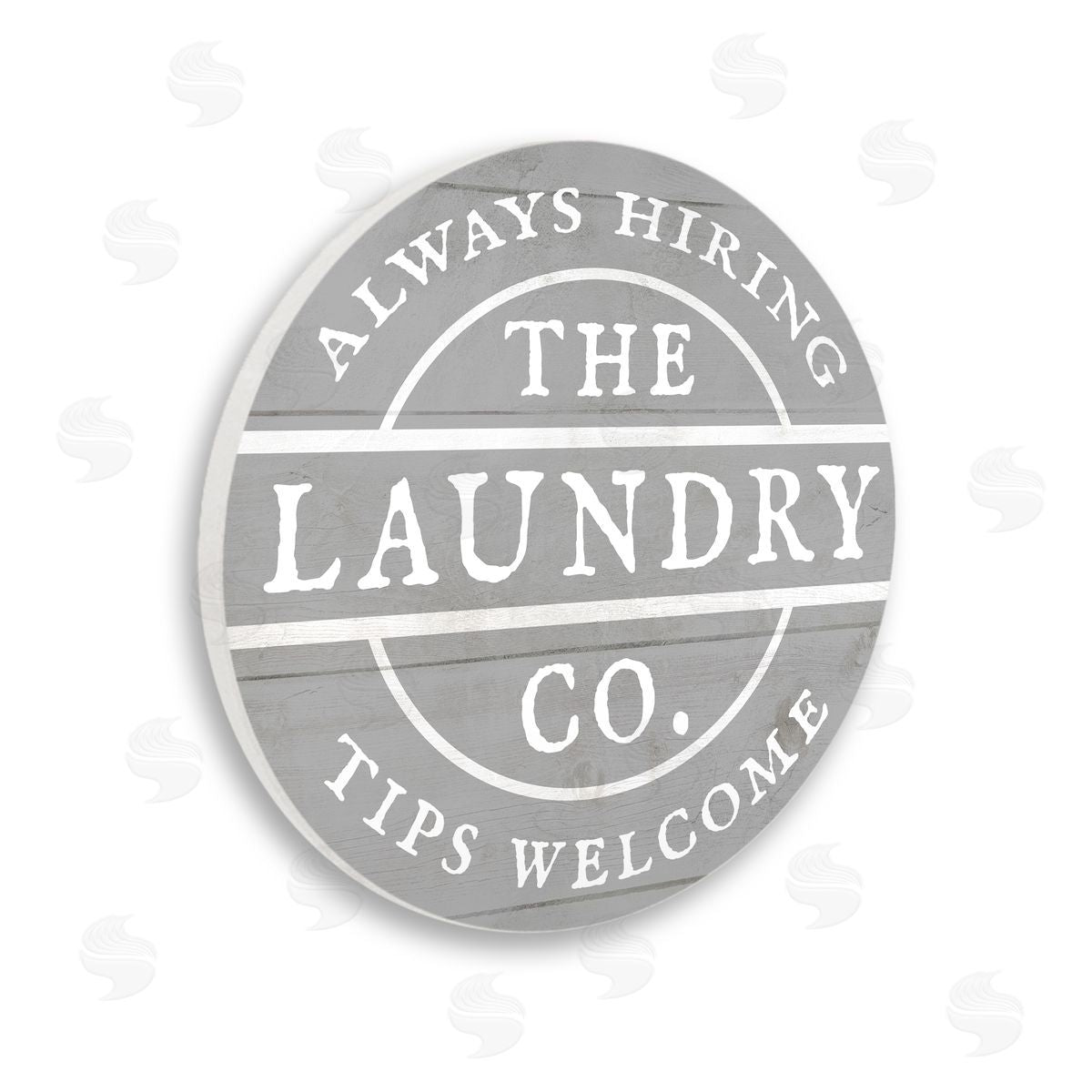 Stupell Studio Rustic Laundry Co. Sign Tips Welcome Always Hiring Wooden Wall Plaque Art Print