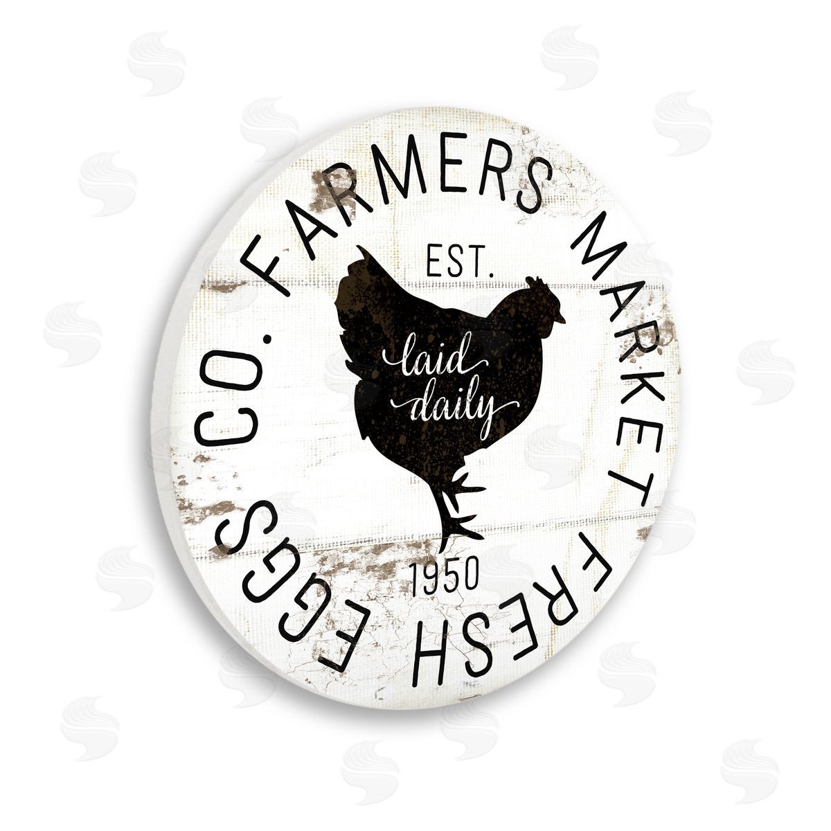 Jennifer Pugh Fresh Egg Co Vintage Sign Farm Chicken Wooden Wall Plaque Art Print