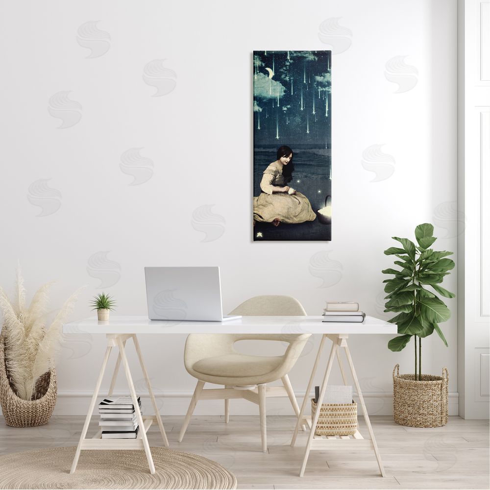 Paula Belle Flores Raining Meteorites Stars Nighttime Moon Woman Scene 