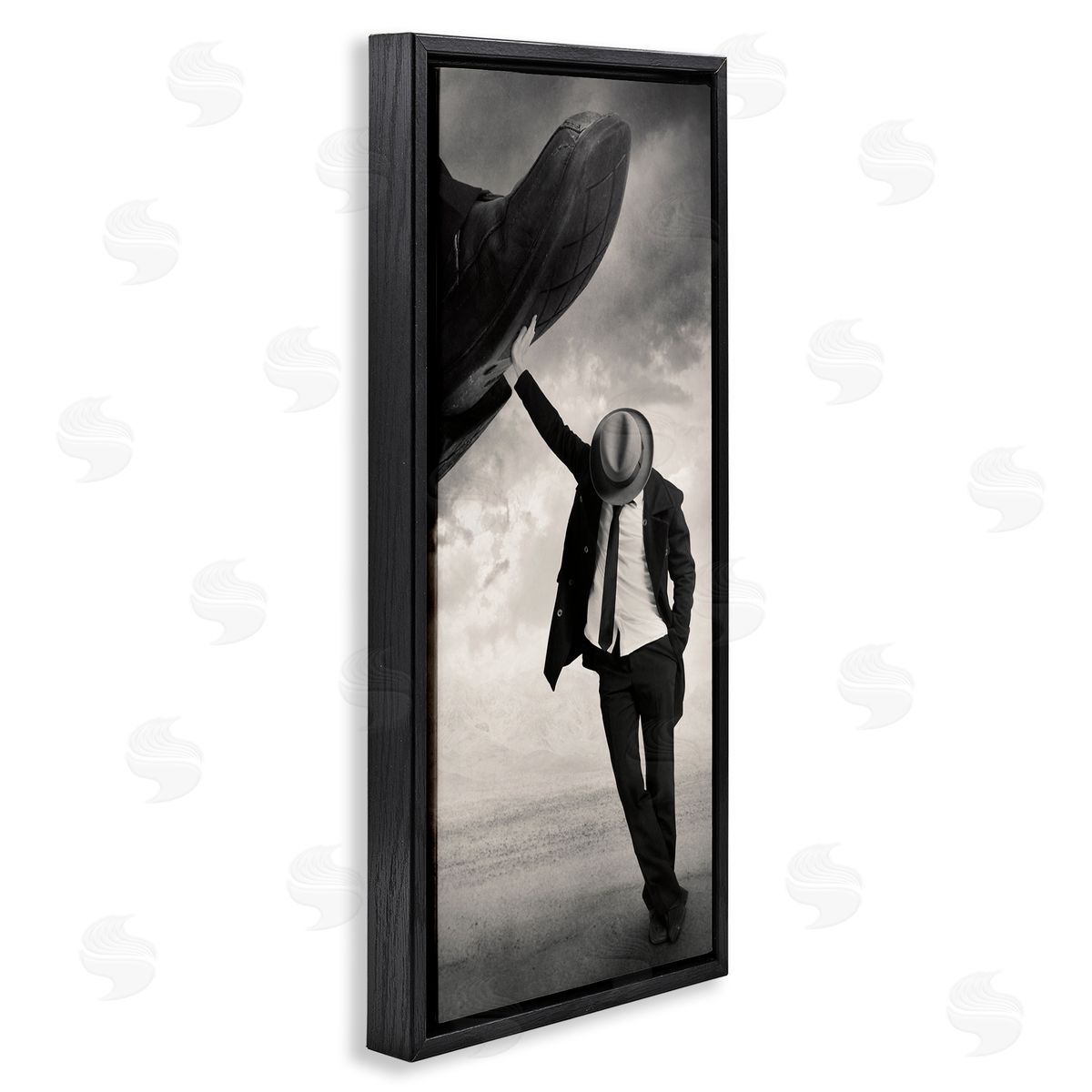 Tommy Ingberg Monochrome Suit Tie Photography Cloudy Sky Hand Shoe 