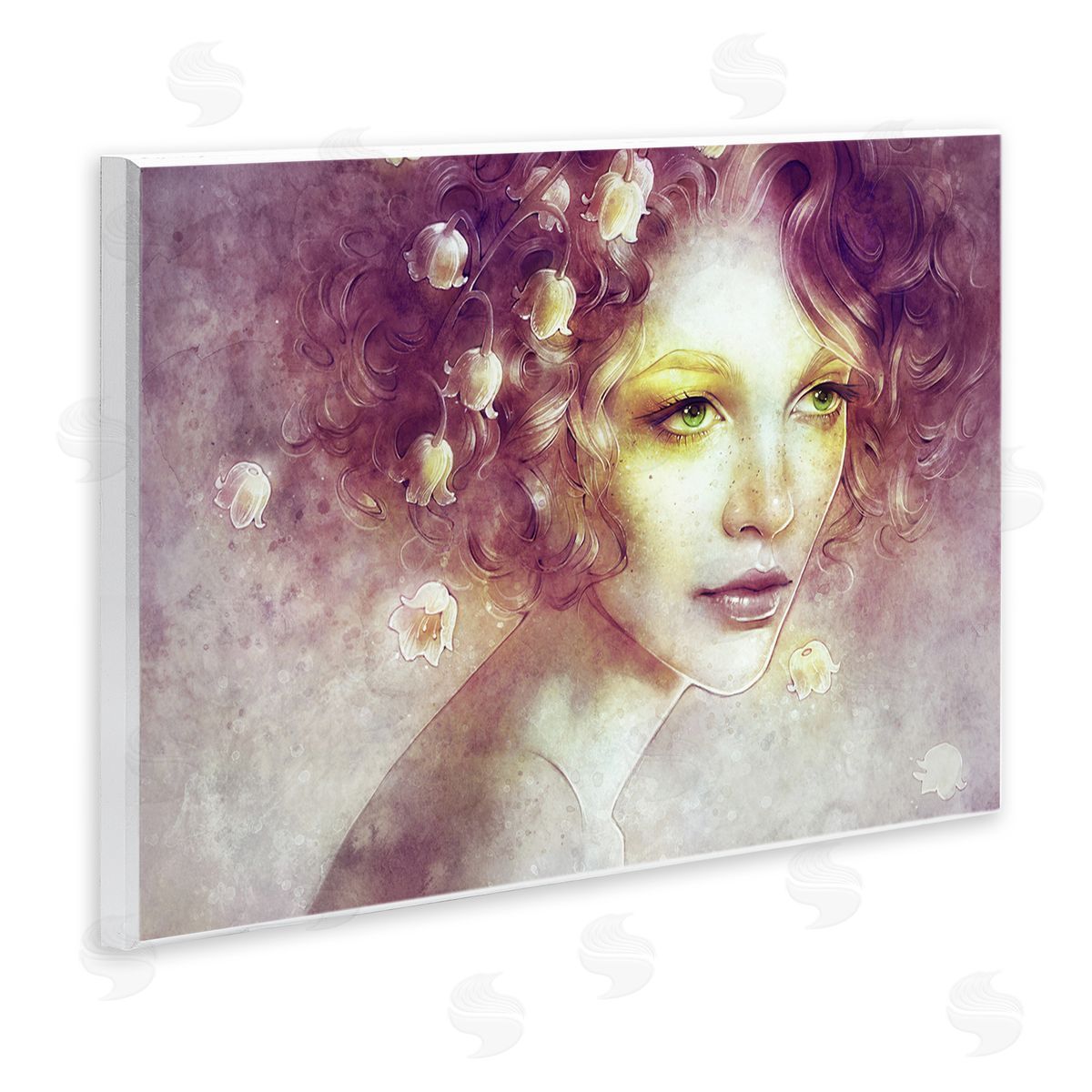 Anna Dittman Lily Of Valley Flower Blossom Hair Woman Yellow  Wall Plaque Art Print