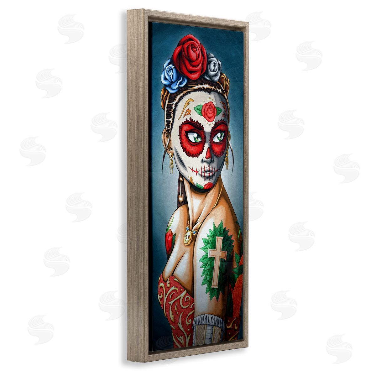 Nicholas Ivins Day Of Dead Skull Face Painting Roses Tattoos 