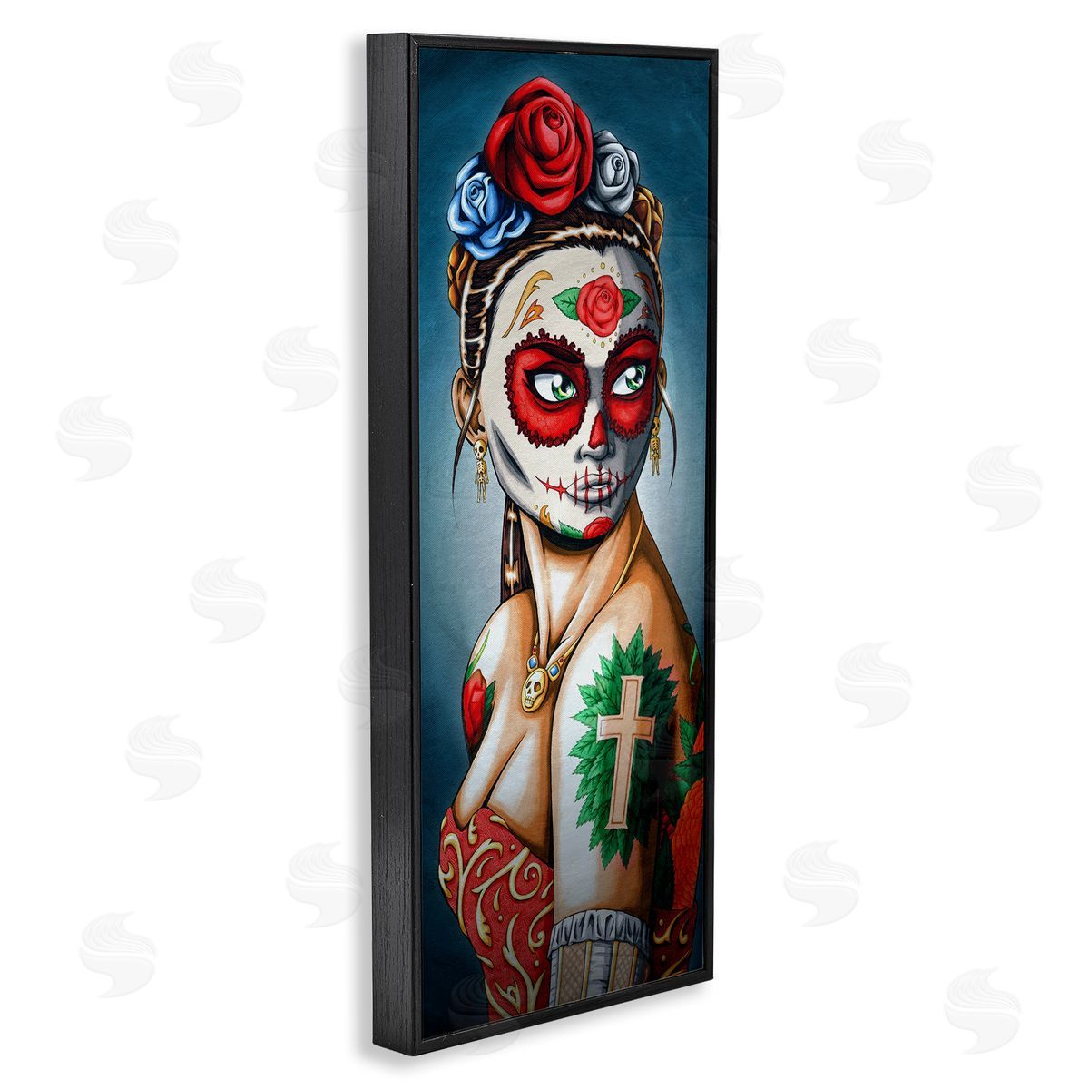 Nicholas Ivins Day Of Dead Skull Face Painting Roses Tattoos 