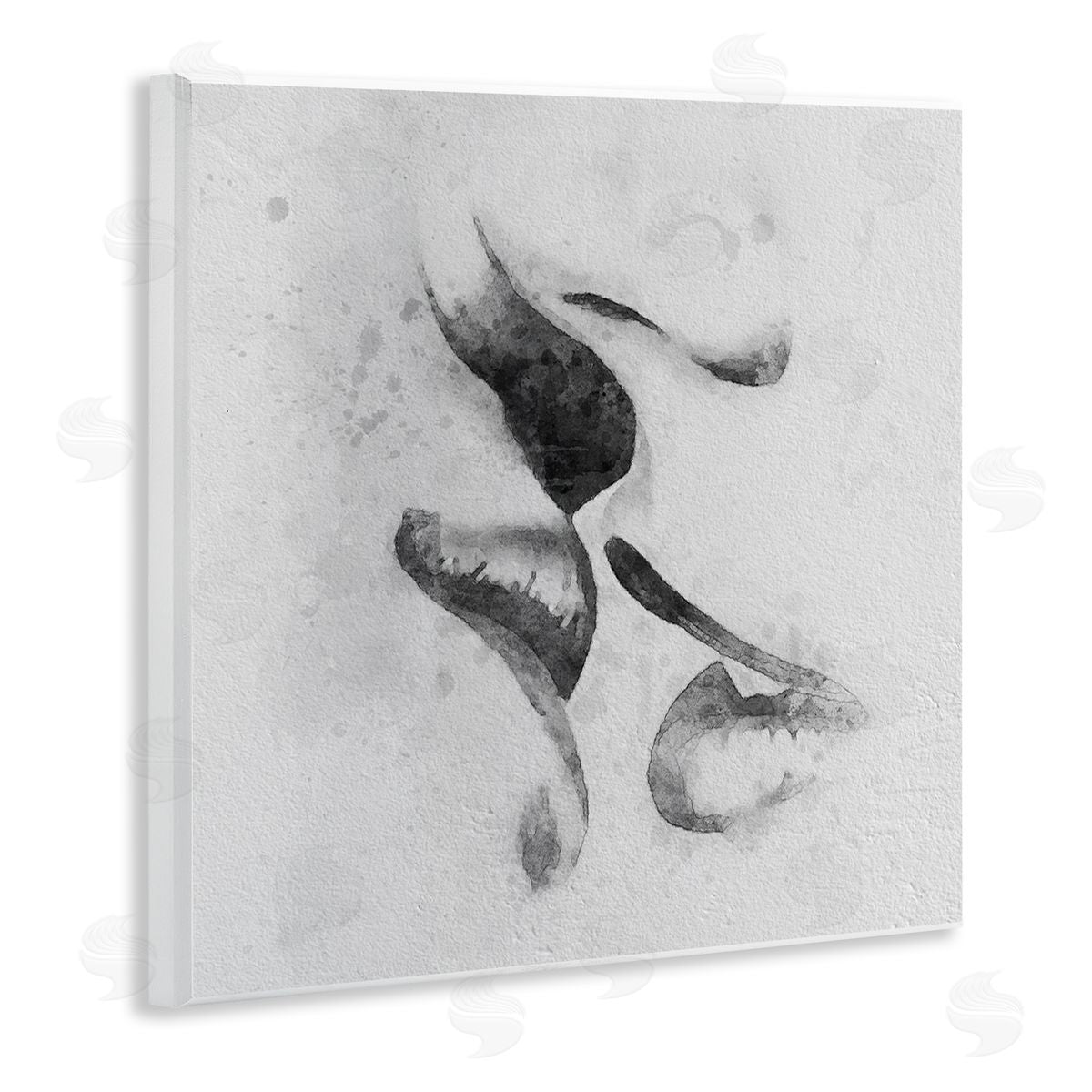 Ros Ruseva Romantic Kiss Faces Lips Closeup Couple Drawing Wooden Wall Plaque Art Print