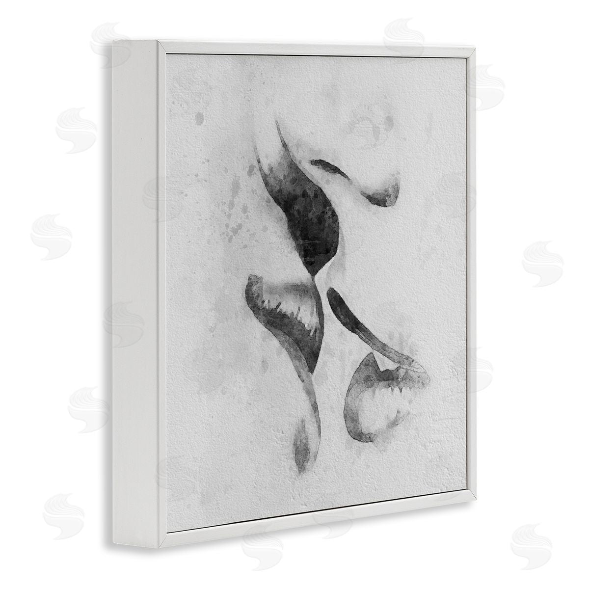 Ros Ruseva Romantic Kiss Faces Lips Closeup Couple Drawing White Framed Glicee Wall Art Print