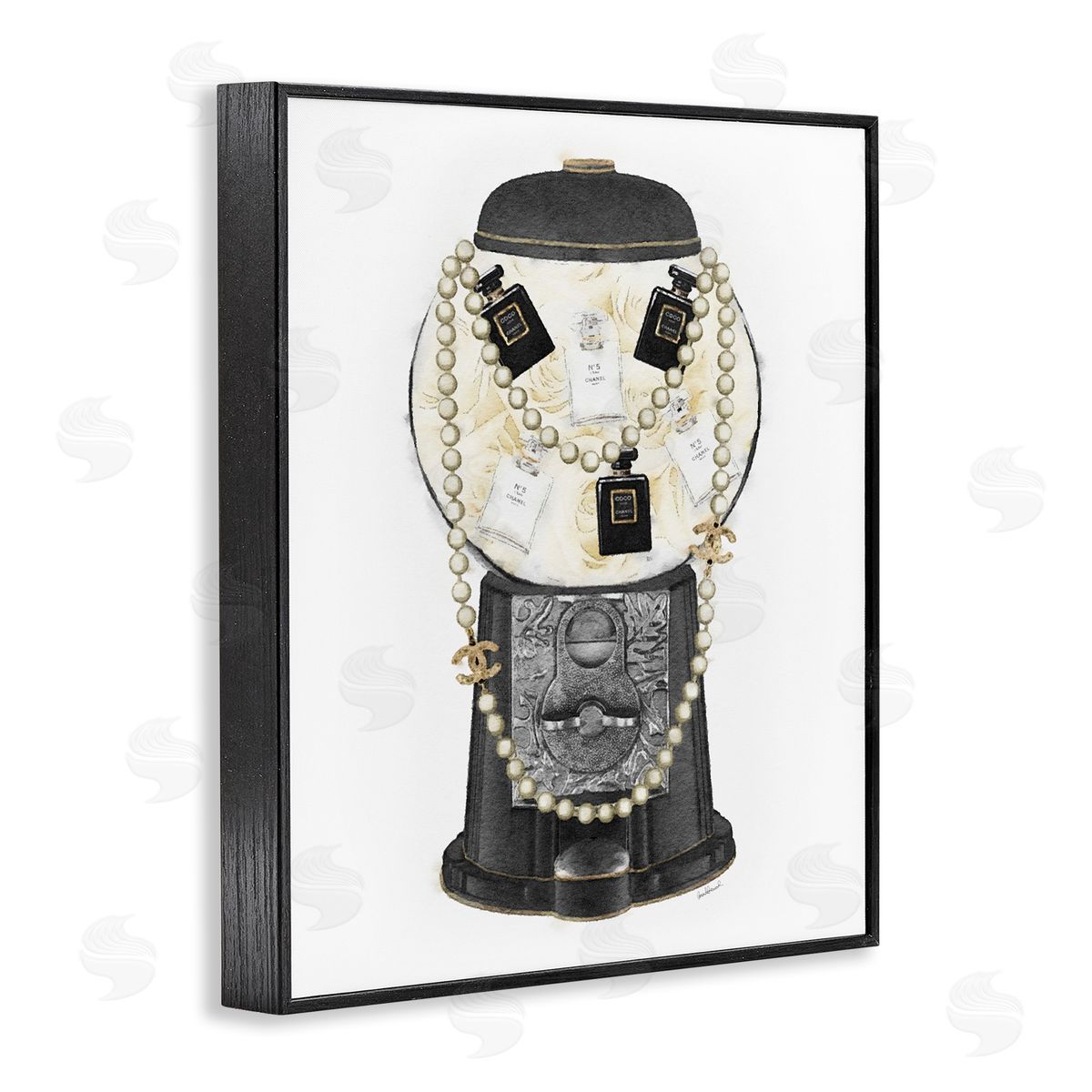 Amanda Greenwood Vintage Gumball Machineer Perfume Necklace Accessories  Black Framed Giclee Wall Art Print