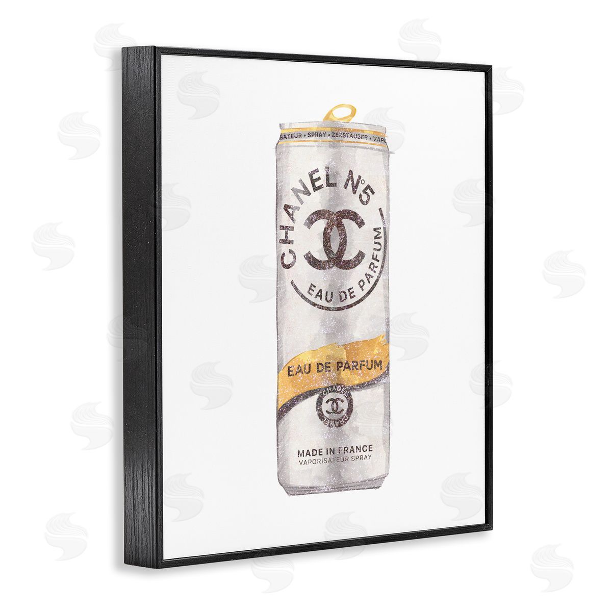 Ziwei Li Fashion Emblem Glam Perfume Beverage Can  Black Framed Giclee Wall Art Print