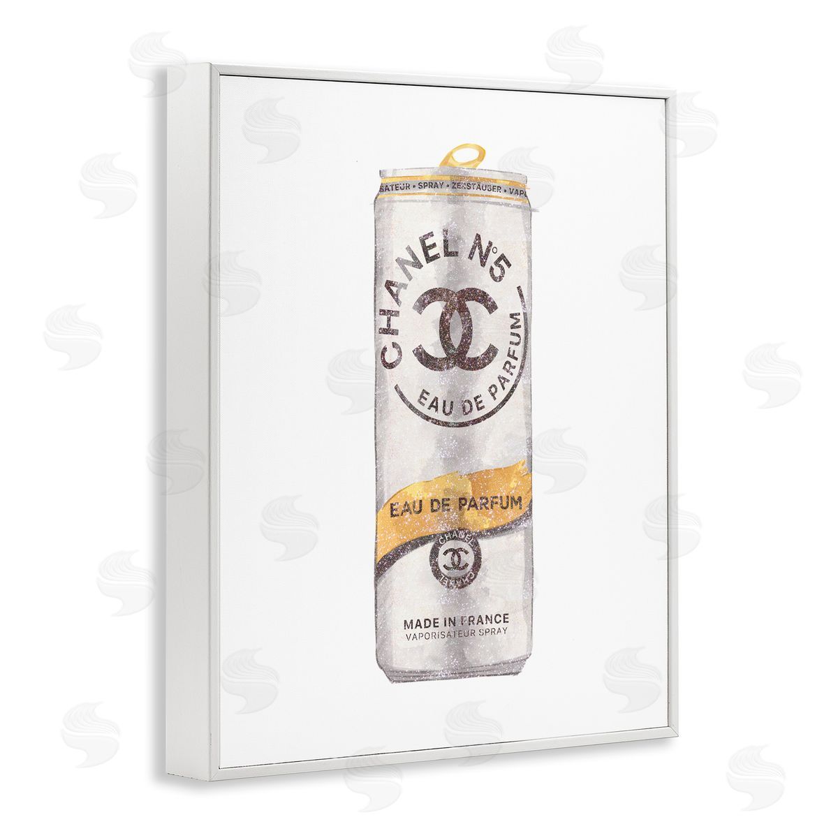 Ziwei Li Fashion Emblem Glam Perfume Beverage Can  White Framed Giclee Wall Art Print