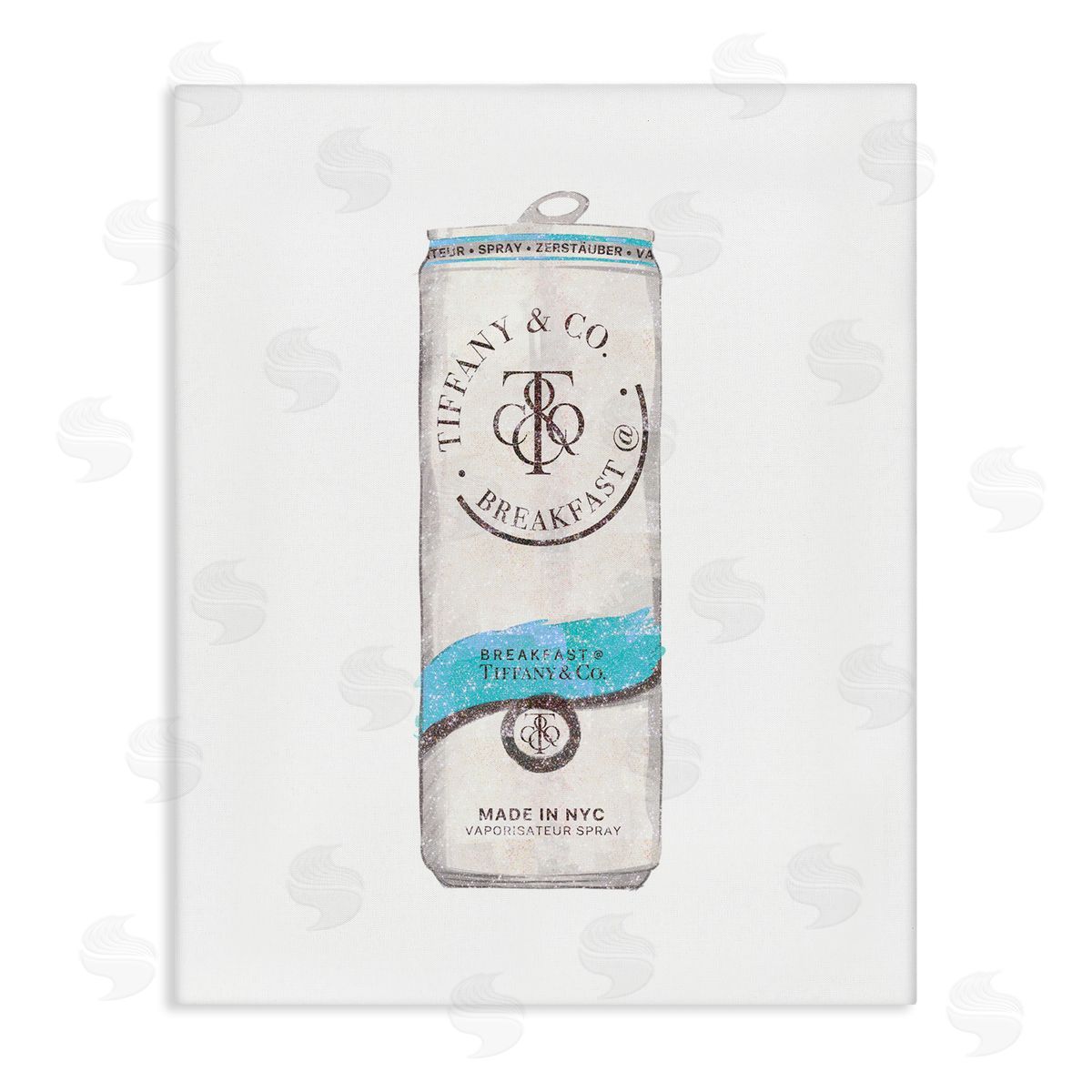 Ziwei Li Blueer Fashion Emblem Beverage Can Illustration Stretched Canvas Wall Art Print