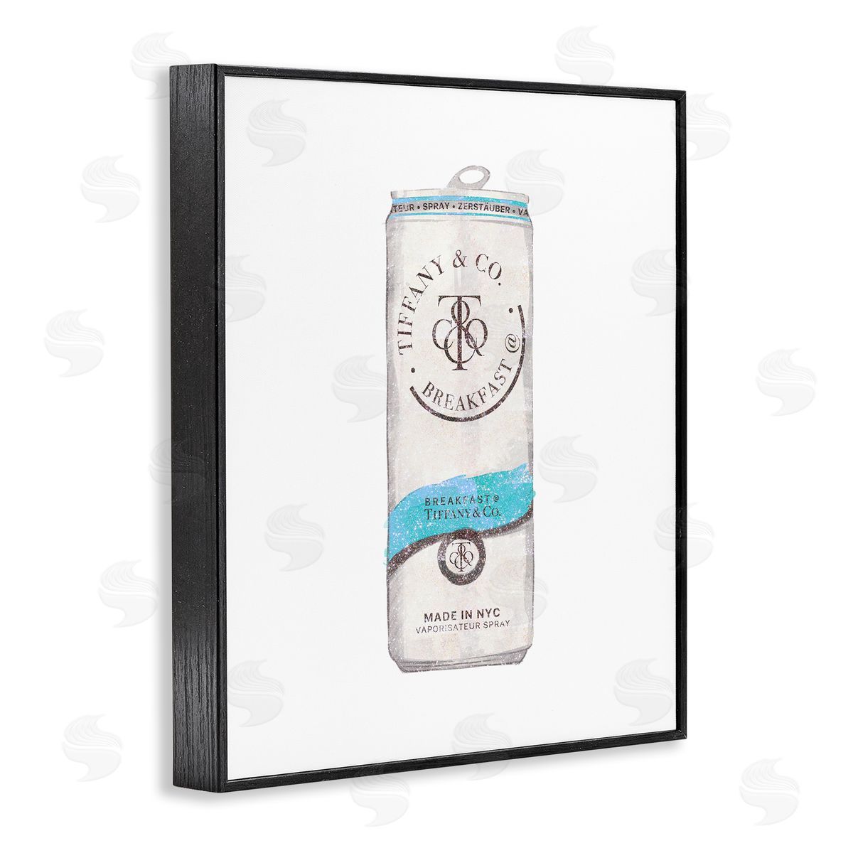 Ziwei Li Blueer Fashion Emblem Beverage Can Illustration Black Framed Giclee Wall Art Print
