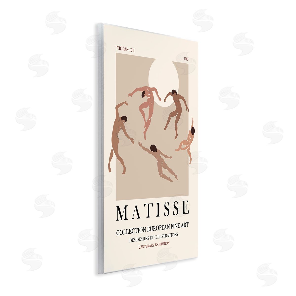 Ros Ruseva Matisse Text Dancing People Neutral Tones Flyer  Wall Plaque Art Print