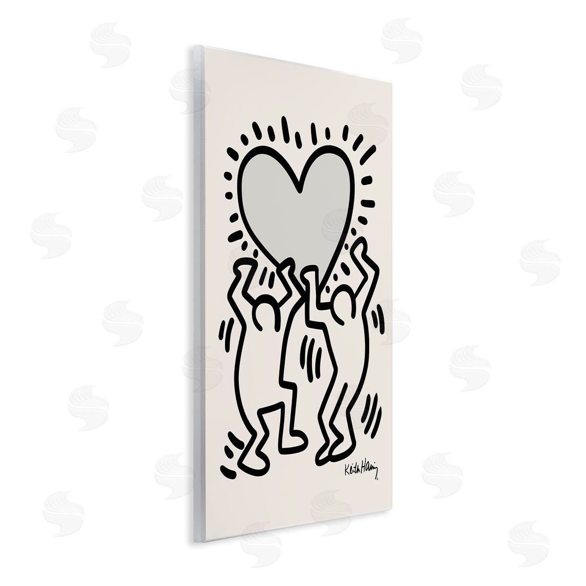 Ros Ruseva Two People Holding Heart Outline Pop  Wall Plaque Art Print