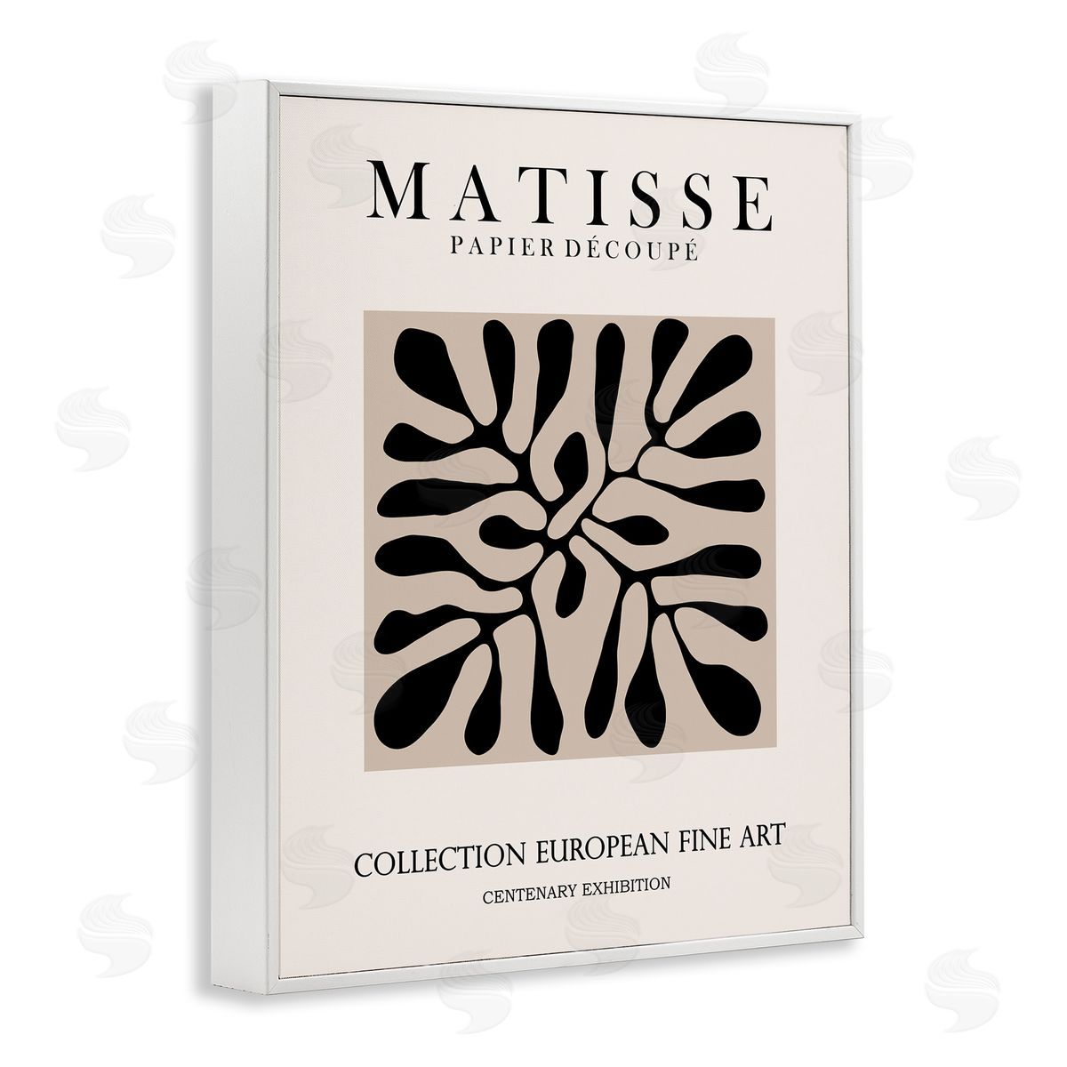 Ros Ruseva Matisse Leaves Foliage Abstract Silhouette Exhibition White Framed Giclee Wall Art Print