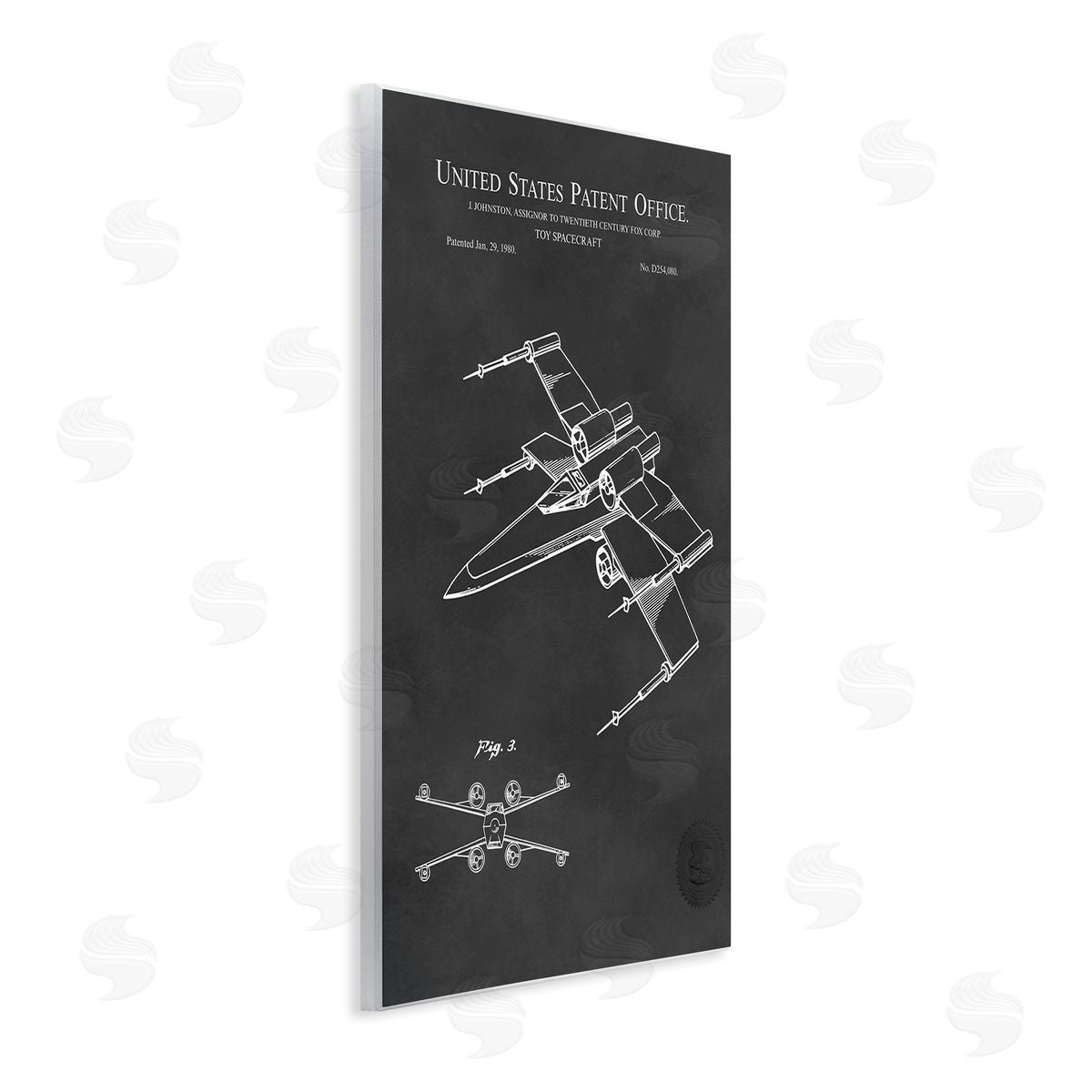 Karl Hronek Vintage Spacecraft Aircraft Patent Office Diagram Blueprint  Wall Plaque Art Print
